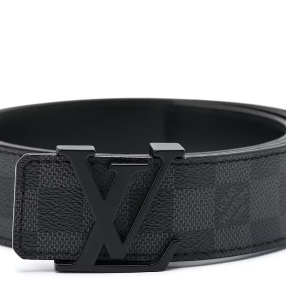 Louis Vuitton Damier Graphite Initiales Belt - Size 38 - Picture 1 of 9